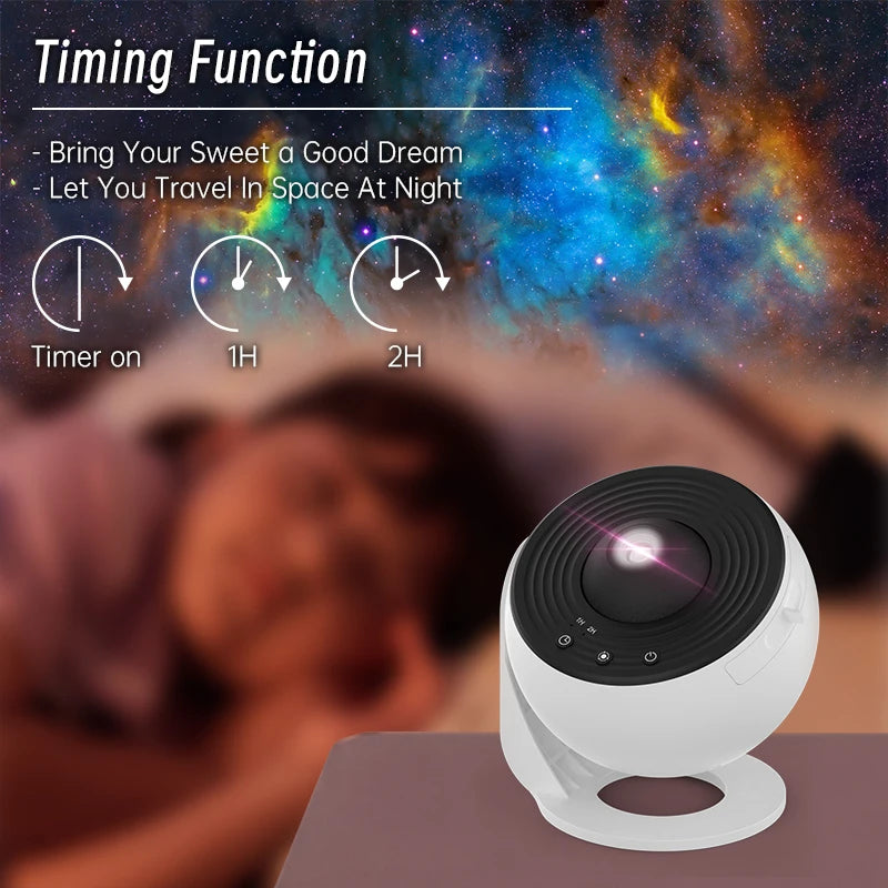 Night Light Galaxy Projector Starry Sky Projector 360° Rotate Planetarium Lamp For Kids Bedroom Valentines Day Gift Wedding Deco Vue