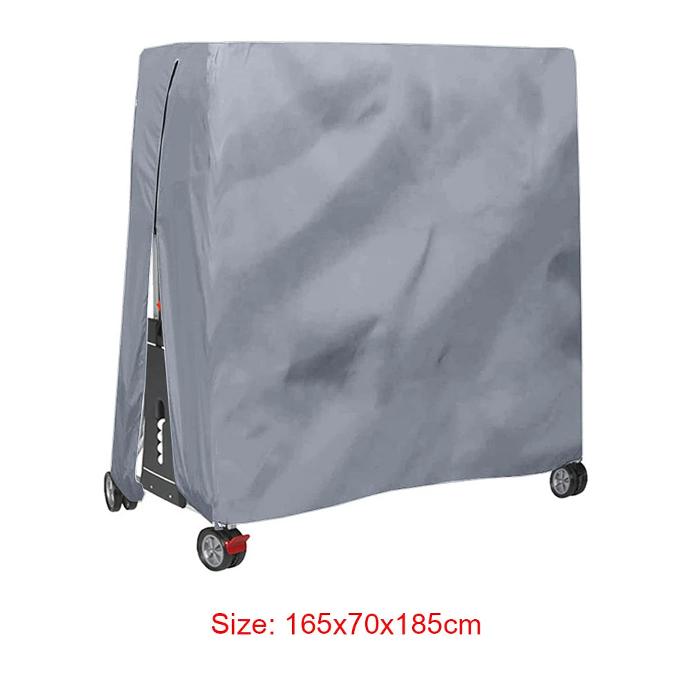 210D Oxford Fabric Ping Pong Table Storage Cover Dustproof Table Tennis Table Protector Cover Zipper for All Weather Protection Vue