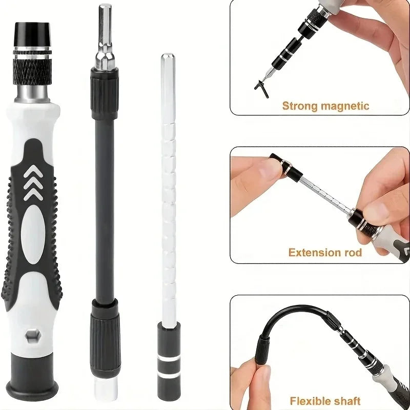 Precision Screwdriver 115 In 1 Set Magnetic Mini Screw Nuts Bits WEEKS Multifunction Repair Tools Kit Household Vue