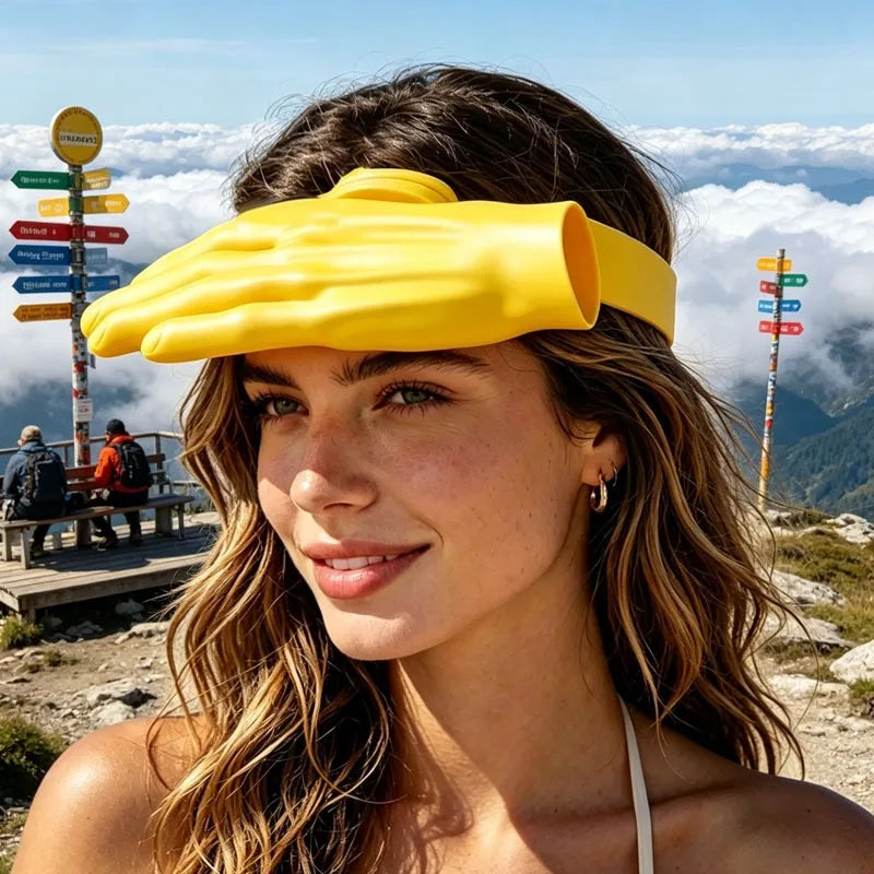 1-5PCS Funny Small Hand Size Sun Hat Novelty Mini Cap for Outdoor Beach Party UV Protection Summer Costume Accessory Vue