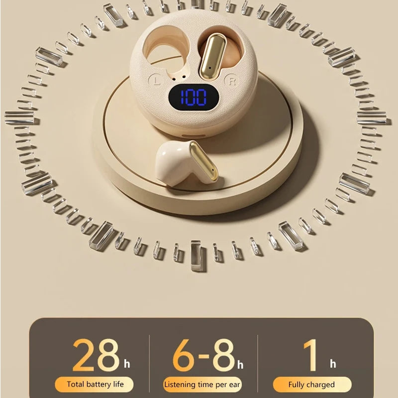 Wireless Bluetooth Sleep Headphones In-Ear Smart LED Display Bluetooth Headset Long Battery Life Gaming Headset For Apple Xiaomi Vue