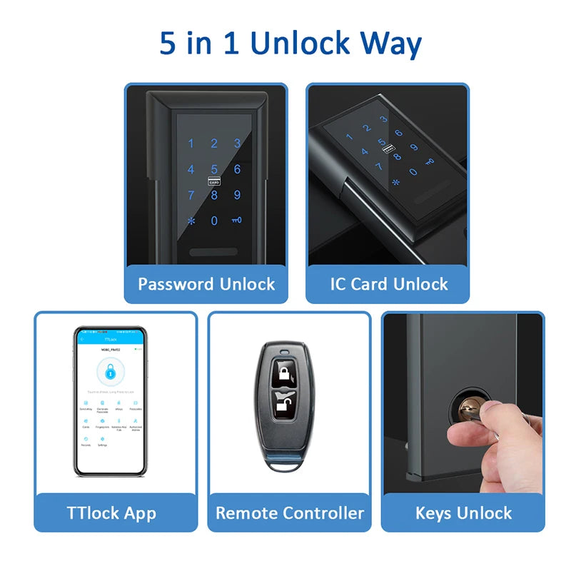 TTlock/ TThotel/ TTrenting Bluetooth Smart Card Digital Keypad Code Password Keyless Door Lock Electronic Vue