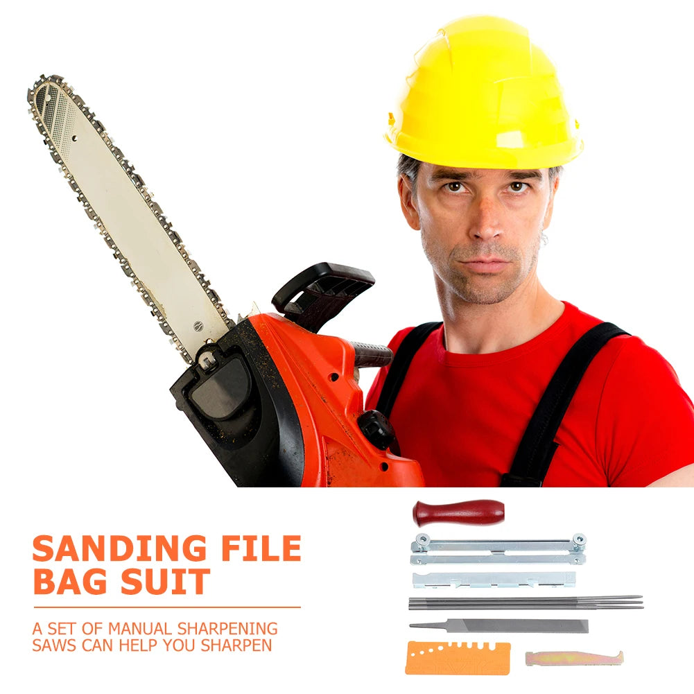 10-Piece Chainsaw Chain Sharpening Kit with Files & Storage Bag Chainsaw Sharpening Kit Vue