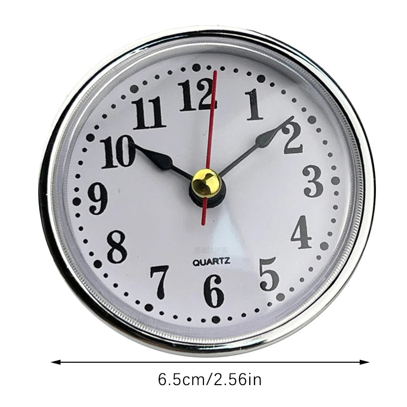 Classic 65mm Diameter Round Clock Insert Quartz Movement Roman Arabic Numerals Mini Clock for Wall Home Decor Craft Repair Parts Vue
