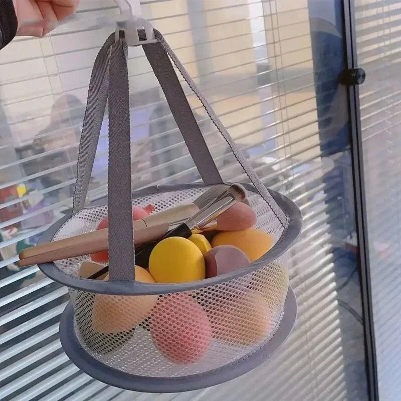 Pocket Anti Drying Makeup Brush Clothes Mesh Basket Drying Bag Air Drying Mesh Deformation Storage Powder Puff Household Use Vue