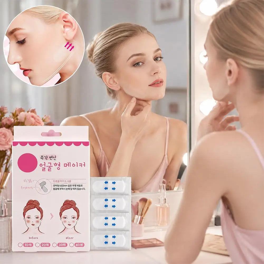 Invisible Seamless Firming Transparent Patch Face Lifting Shaping Sticker Women Waterproof Makeup V-face Patch Face Care Tools Vue