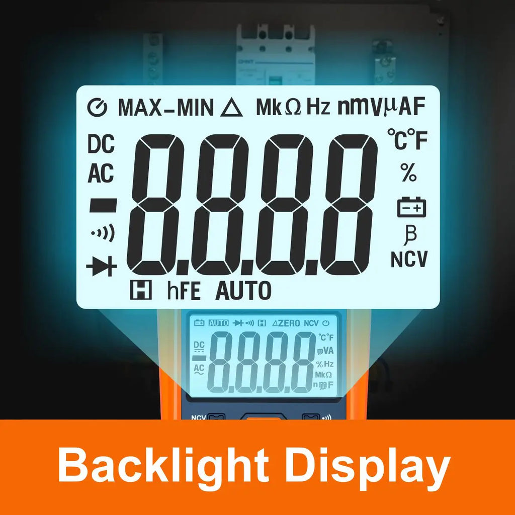 NJTY T21D Digital Multimeter 6000 Counts Voltmeter AUTO Current Resistance Temperature Diode Multi Tester with Backlight Screen Vue