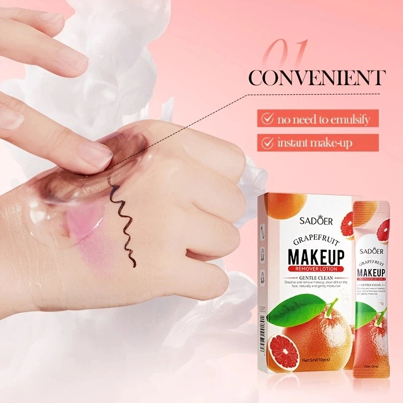 10/20 Pieces of Makeup Remover, Gently Removes Makeup from the Face, Lips, and Eyes, Refreshing and Lightweight, with a Gentle Formula Suitable for All Light Beige Skin Types, the Makeup Remover Oil Features a Simple Bottle D Vue