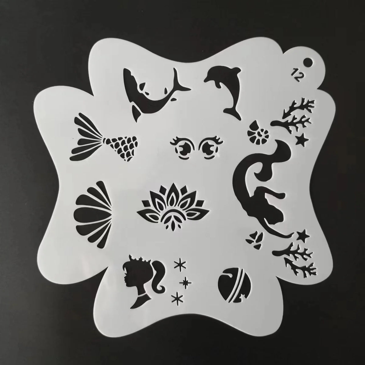 17*17cm Stencils for Body Painting Face Art Halloween Birthday DIY Makeup Stamps Temporary Tattoos Reusable Stencils Plastics Vue LG1712 China Mainland