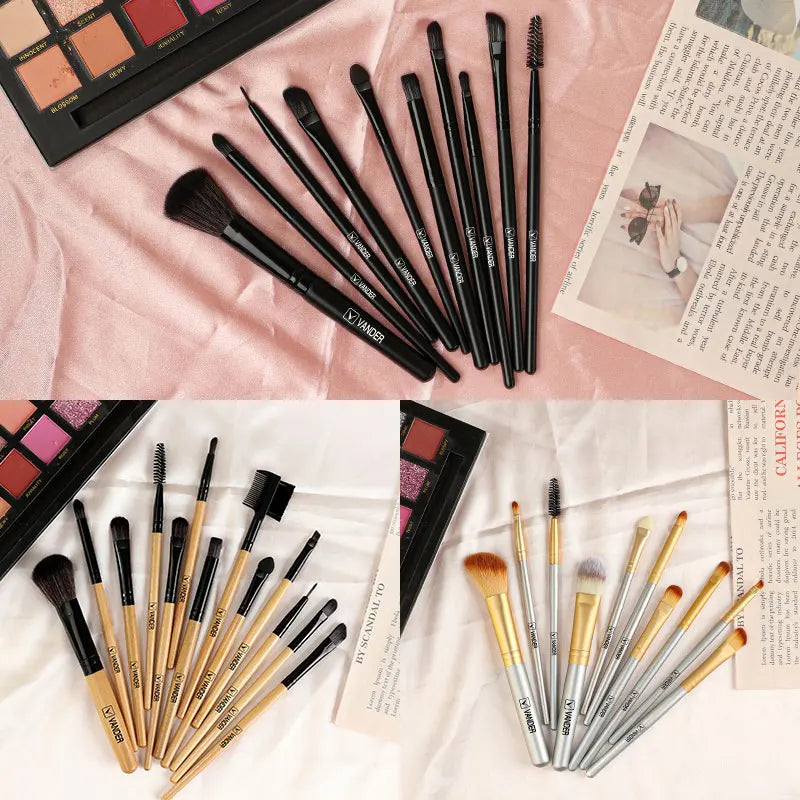 6/13Pcs Professioanl Makeup Brushes Soft Fluffy Cosmetics Foundation Blush Powder Eyeshadow Blending Lip Eyeline Beauty Tools Vue