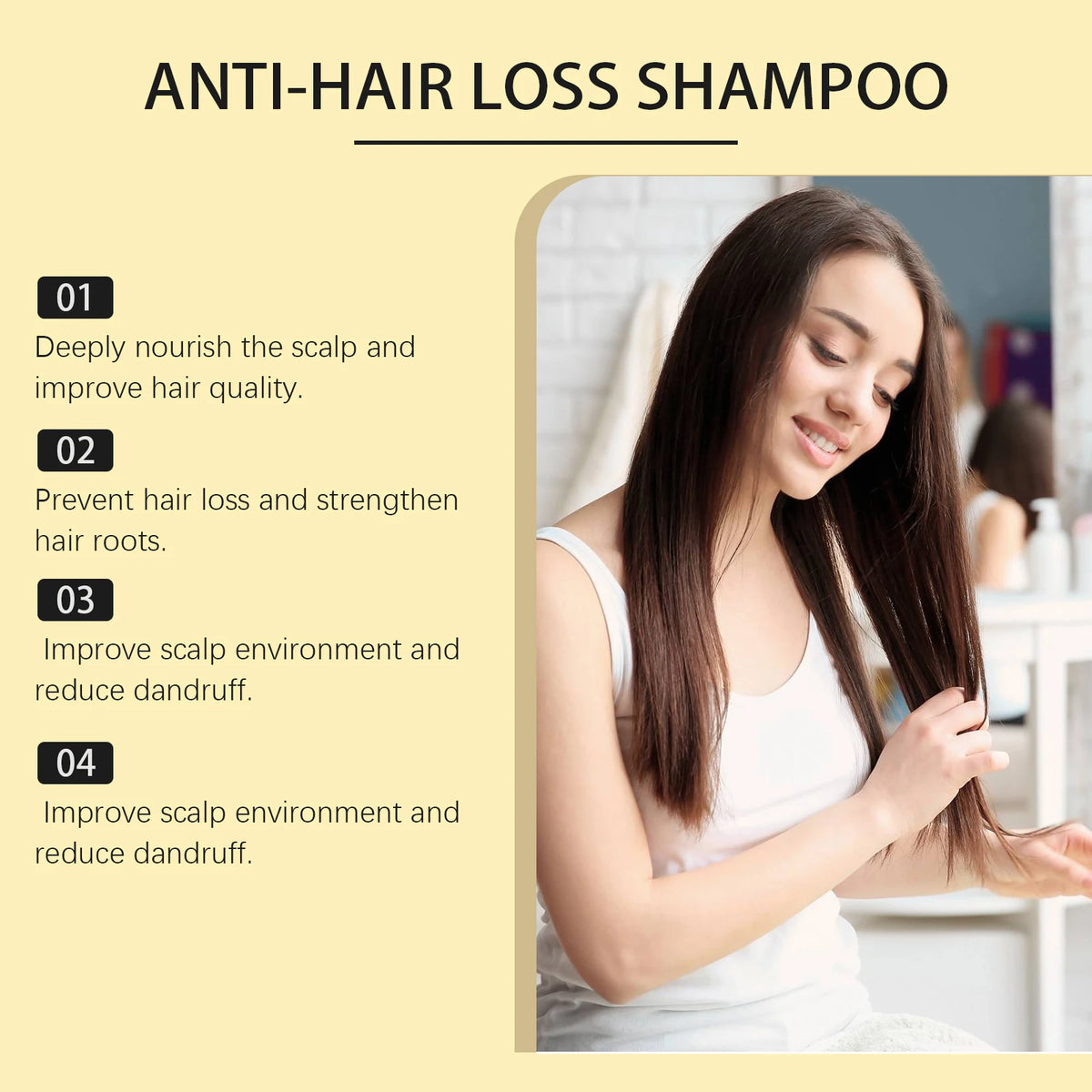 Ginseng shampoo cleans the scalp, moisturizes, moisturizes, softens hair, improves hair quality, Ginseng shampoo Vue