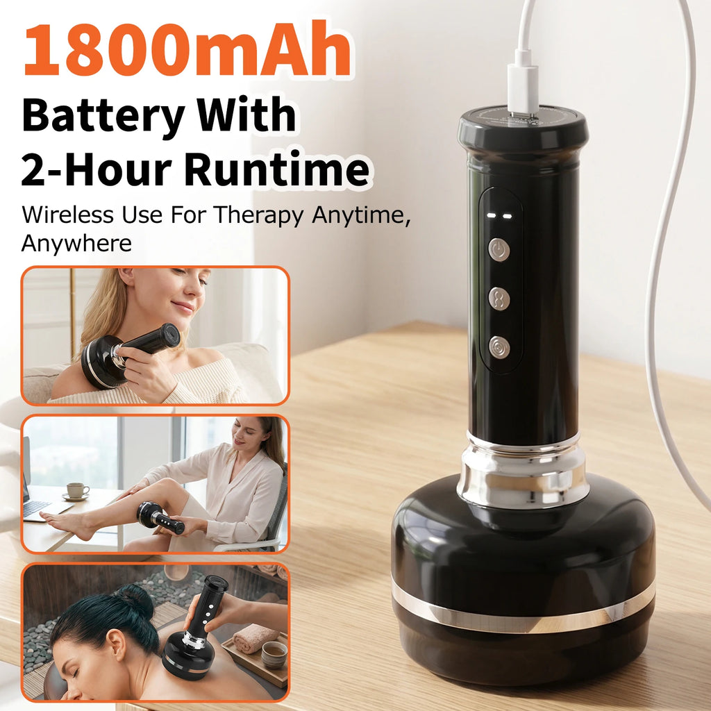 Smart Cupping Massager Gua Sha Device with Heat & Red Light Cupping Massage Device Vue