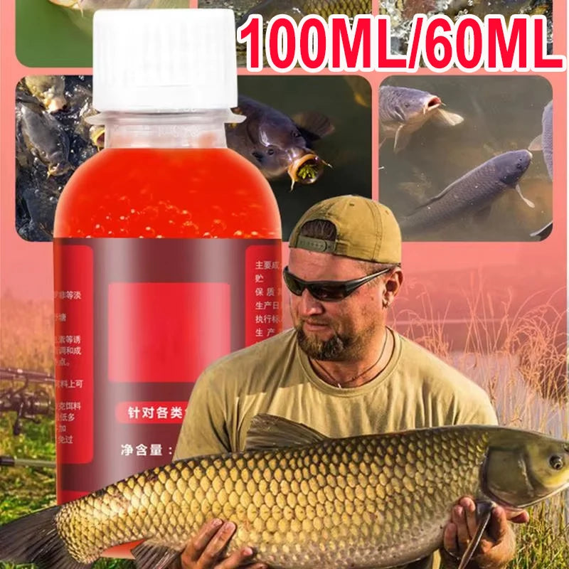 Red Worm Fishing Bait Additive Liquid Concentrate 60ml/100ml Fishing Bait Additive Vue