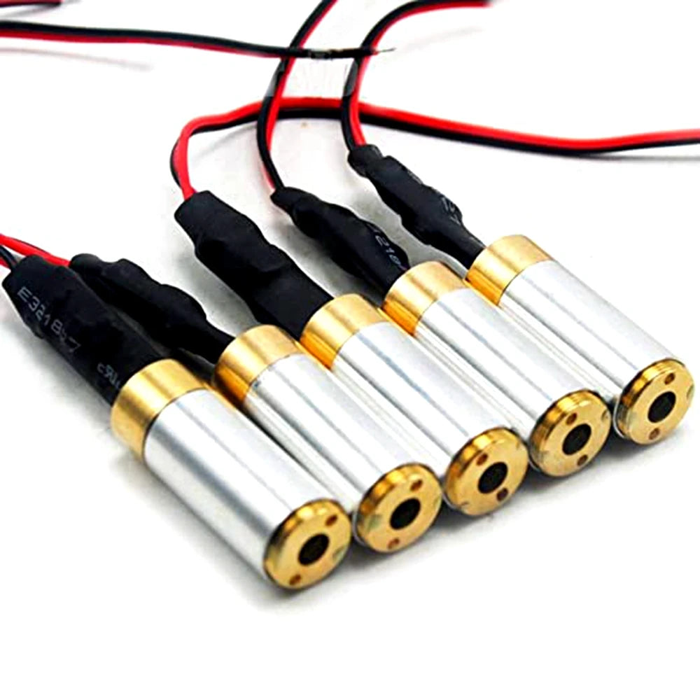 1pc/5pcs Industrial Brass 532nm 5mw Green Laser Dot Module 3V Driver Out Vue 5pcs None