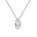 Huitan Minimalist CZ Pendant Necklace | Sparkling Women's Jewelry Pendant Necklace Vue XL1387 45cm