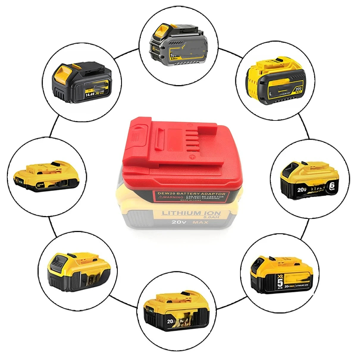 Battery Adapter for Dewalt DCB Series 18V/20V Lithium Battery Compatible with For Ein 18V Lithium Battery Power Tools Drill Vue