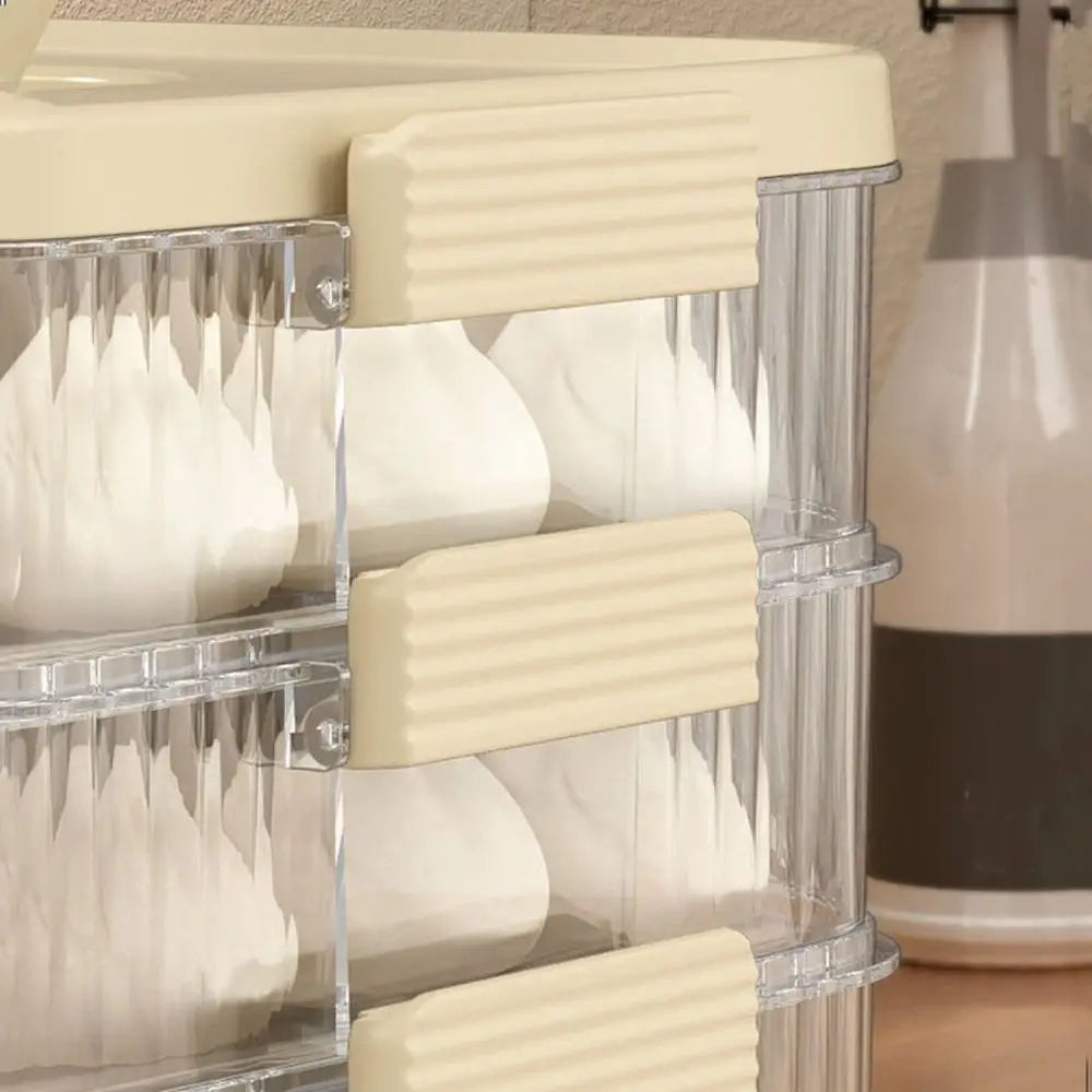 Plastic Frozen Dumpling Storage Box Large Capacity Fresh-keeping Wonton Storage Box with Lid Multi-layer Dumpling Box for Home Vue