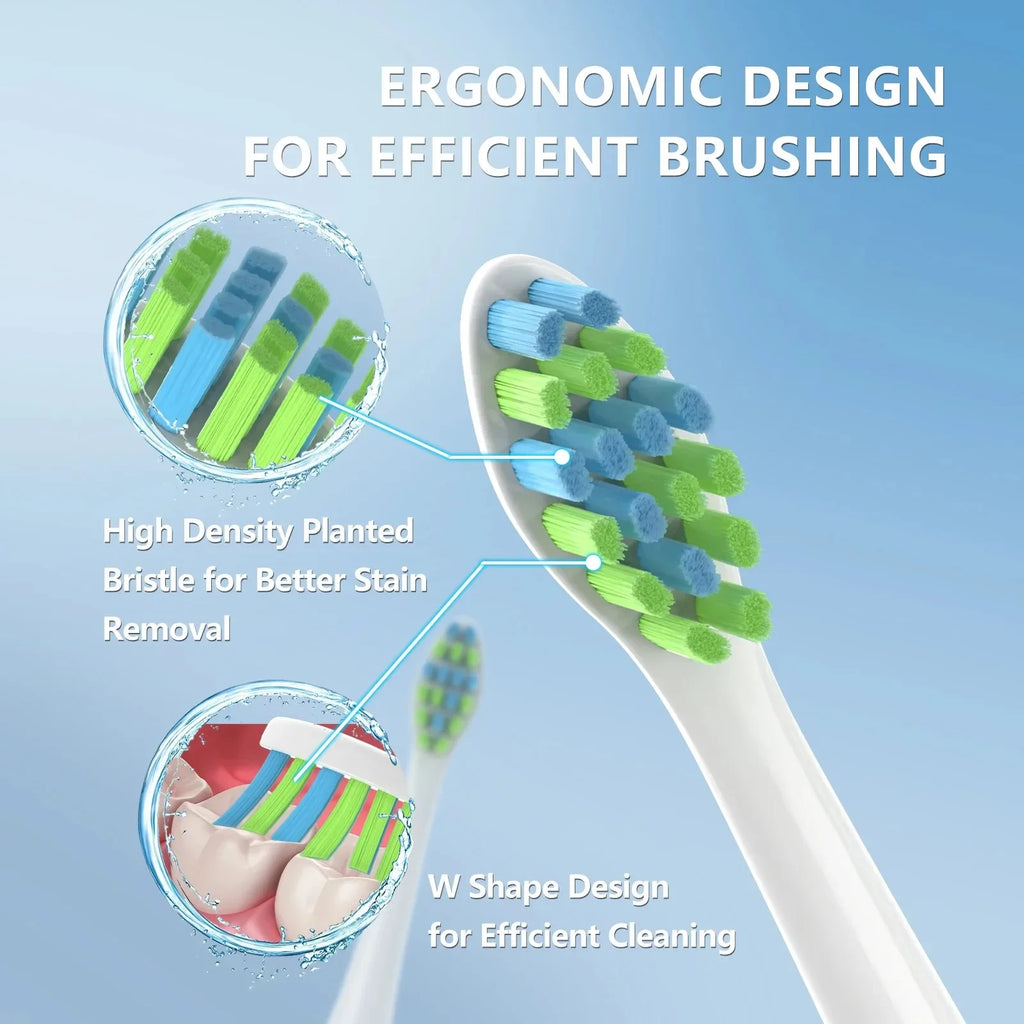 4PCS Electric Toothbrush Heads For SUMKYLE EA315/EA320/EA350 Replace Heads Vacuum Packing DuPont Bristle Replace Nozzles Gift Vue