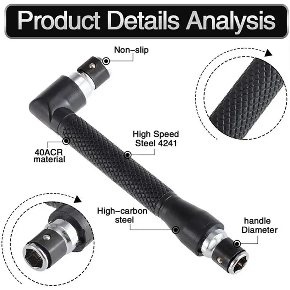Mini Double-ended L-Socket Wrench 90 ° Double-end Handle 6.35mm Wrench Tool Screwdriver Driver Bit Home Tool Set Vue