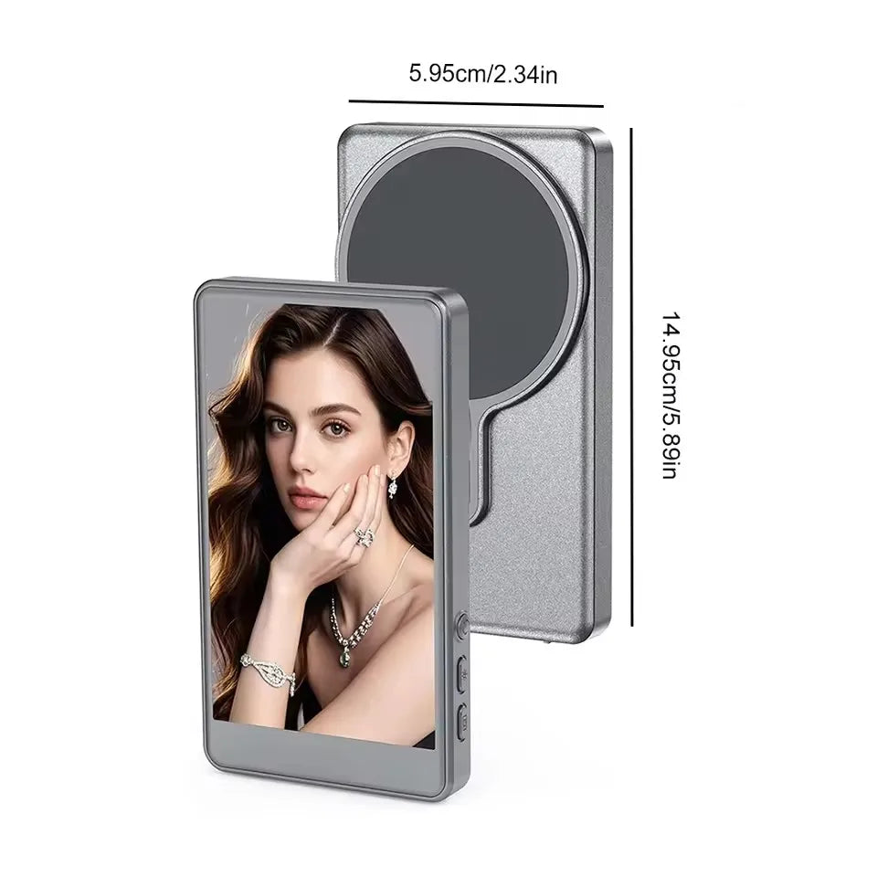Smartphone Magnetic Monitor Screen Projector Phone Rear Camera Selfie For Vlog Live Stream Video Recording For Android iPhone Vue GRAY