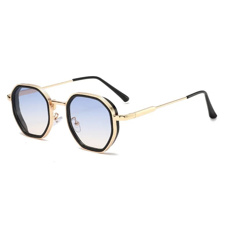 Vintage Punk Geometric Metal Sunglasses Unisex UV400 Fashion Sunglasses Vue
