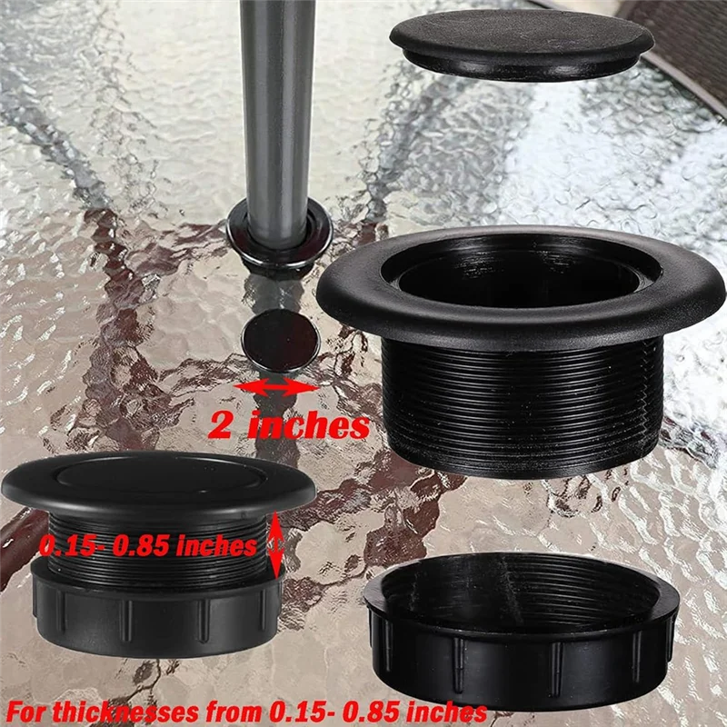 Patio Table Umbrella Hole Ring Plug And Cap Set For Glass Outdoors Patio Table Deck Yard For Outdoor Parasol Table Hole Coverabk Vue