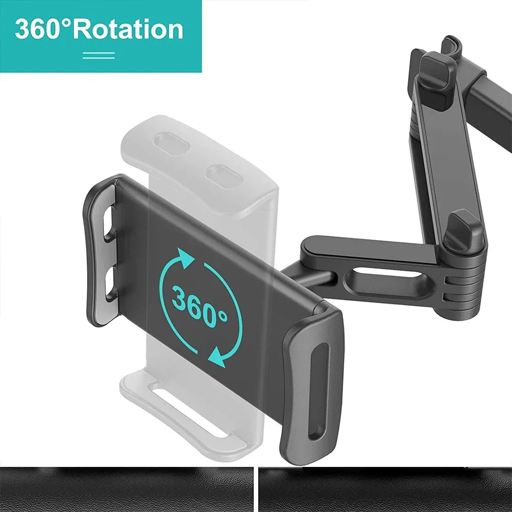 Telescopic Car Rear Pillow Phone Holder Tablet Rotating Car Seat Rear Stand Headrest Bracket for Phone Tablet 5 13 Inch Vue