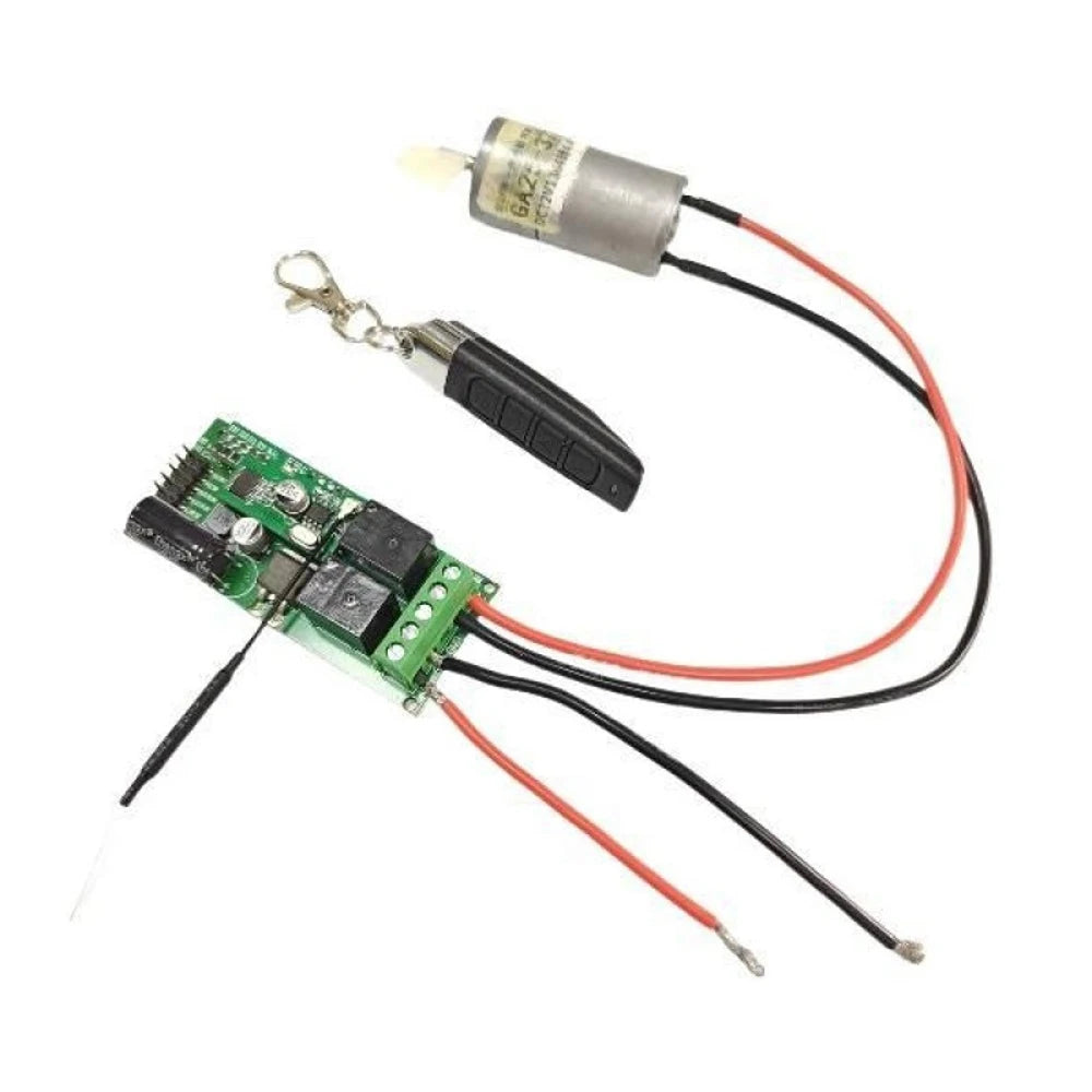 433MHz Wireless Remote Control DC Brushed Motor Driver 5V-60V Forward Reverse Controller Self-locking Jog Mode for Smart Curtain Vue