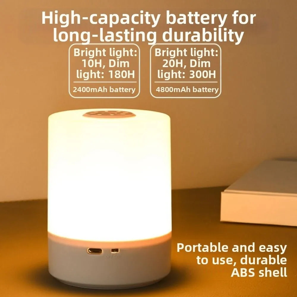 Adjustable Brightness LED Touch Lamp Motion Sensor 3-Color Lighting Dimmable Night Light Touch Control Portable Vue