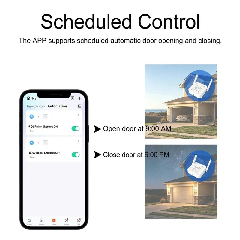 Hot-Smart App Compatible Tuya Wifi-RF Bridge 310-580Mhz Smart Door Controller For Remote Control And Voice Control Via Vue
