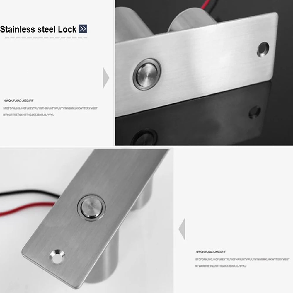 Gate Door Access Control System Electric Magnetic Glass Door Lock Rrop Bolt Deadbolt Door Opener Automatic Gate Lock Vue