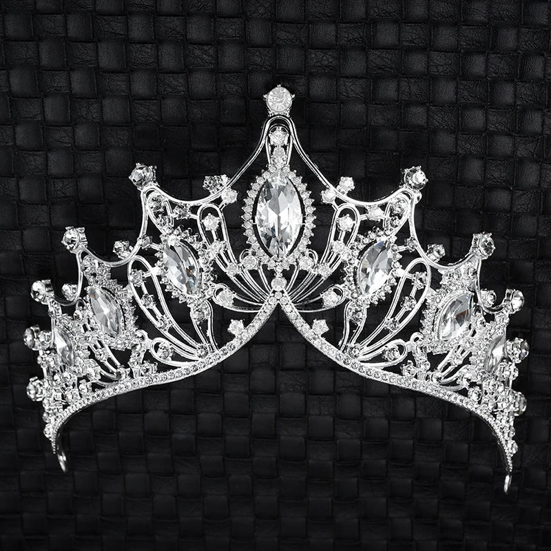 Exquisite Dazzling Baroque Wedding Headband Crystal Bridal Crowns Tiaras Hair Jewelry Accessories Women Rhinestone Headwear Vue