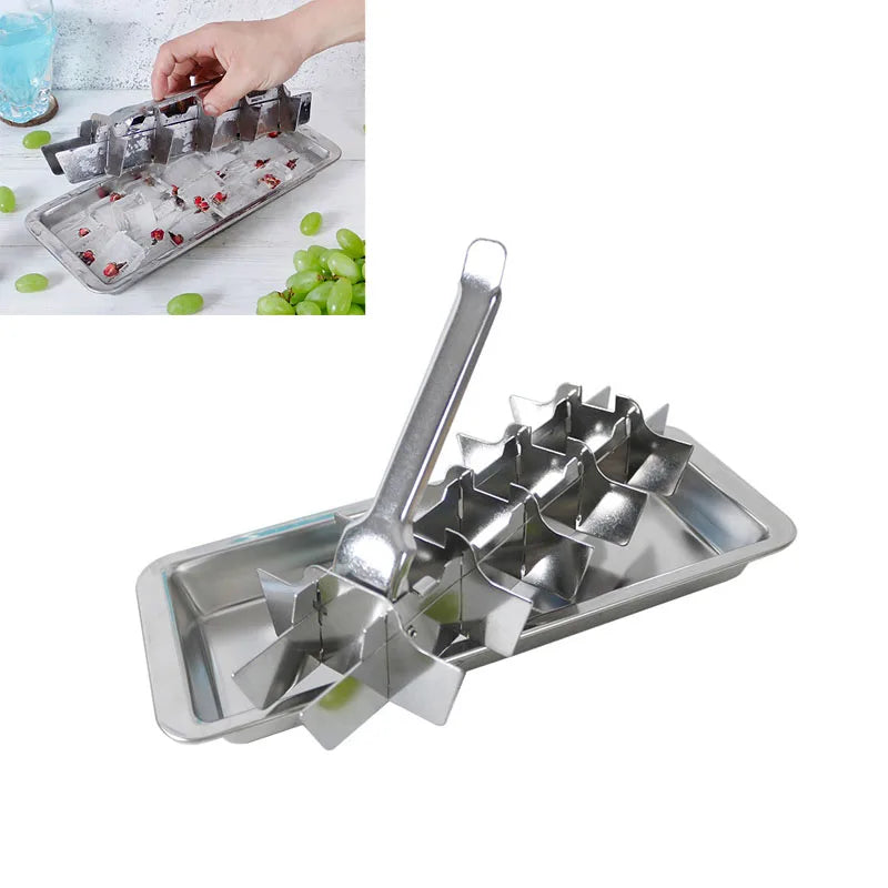 304 Stainless Steel Ice Cube Tray with Easy-Release Lever Ice Cube Tray Vue