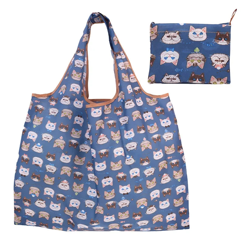 Large Foldable Waterproof Nylon Reusable Shopping Bag Foldable Tote Bag Vue