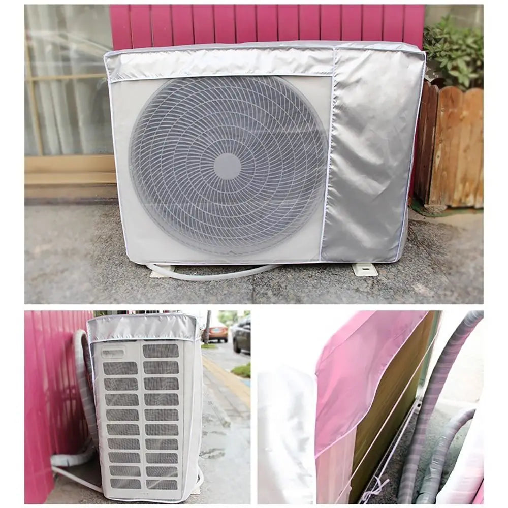 Silver Air Conditioner Cover Multisize Dustproof Waterproof Dust