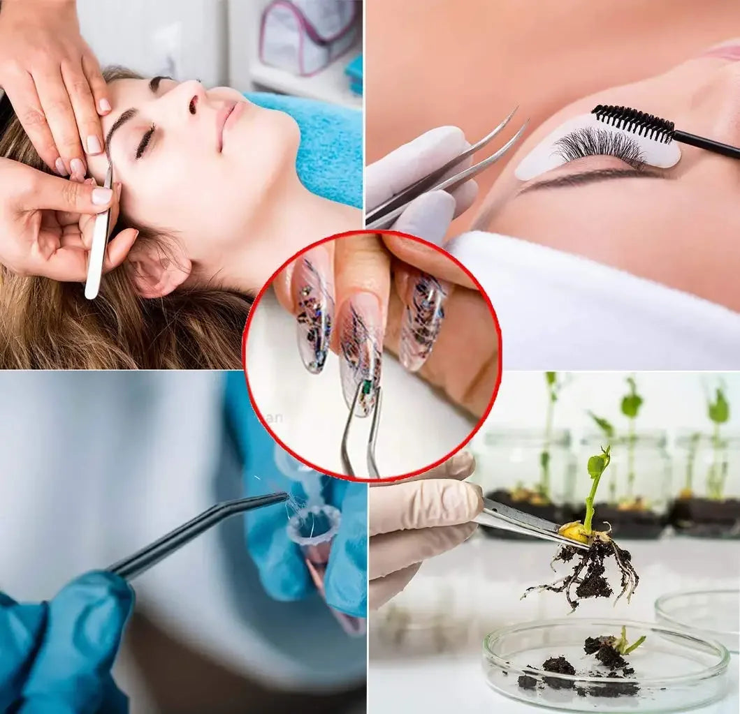 Tweezers Precision Kitchen 1pcs Cooking Plating Tweezer Stainless Steel Curved Tongs for Baking Decorating Beauty Vue