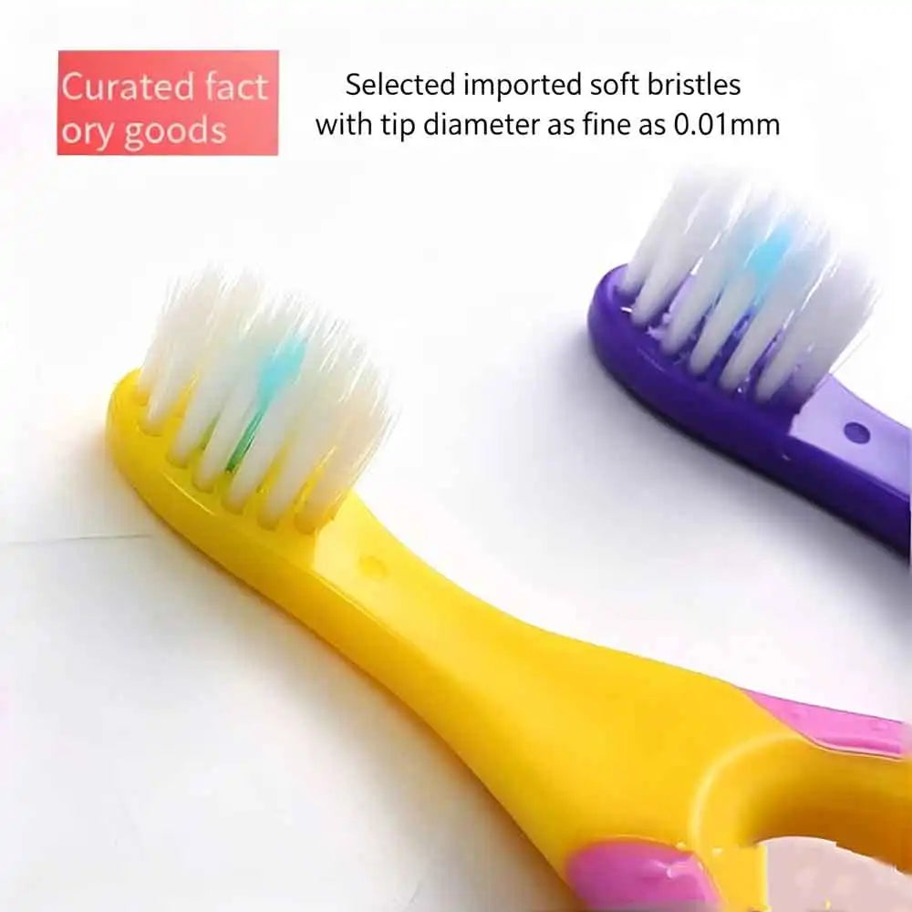 vvocci 2PCS Deciduous Teeth Toothbrush Kids Toothbrush Children With Soft Bristles BPA-Free Toddler Toothbrush Training Vue