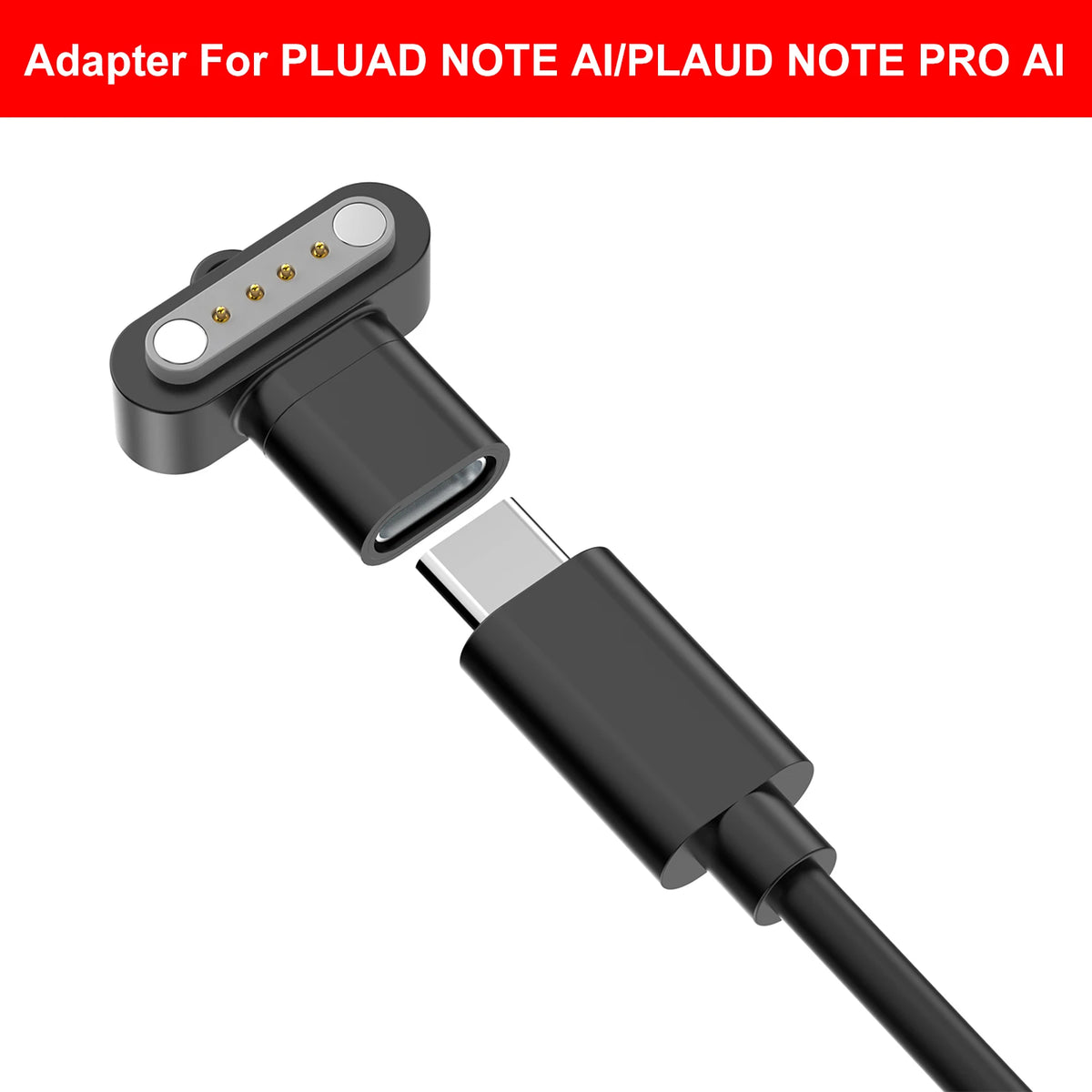USB C Adapter for PLUAD NOTE AI/PLAUD NOTE PRO AI Voice Recorder Fast Charge Cable Converter Lightweight with Lanyard Hole Vue