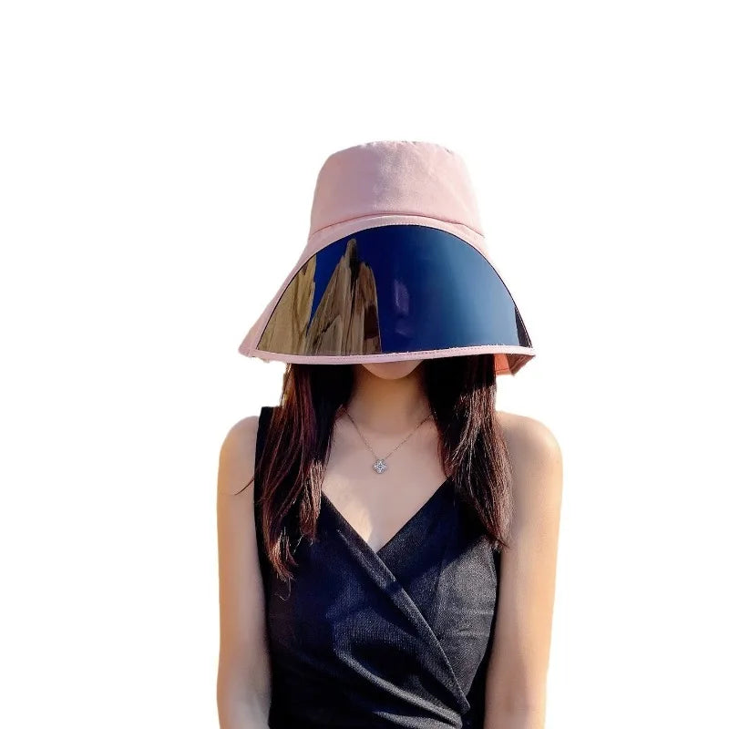 Wide Brim Full Face Cover Bucket Hat for Women Summer Fashion UV Protection Sun Hat with Visor Flap Fisherman Cap Outdoor Vue