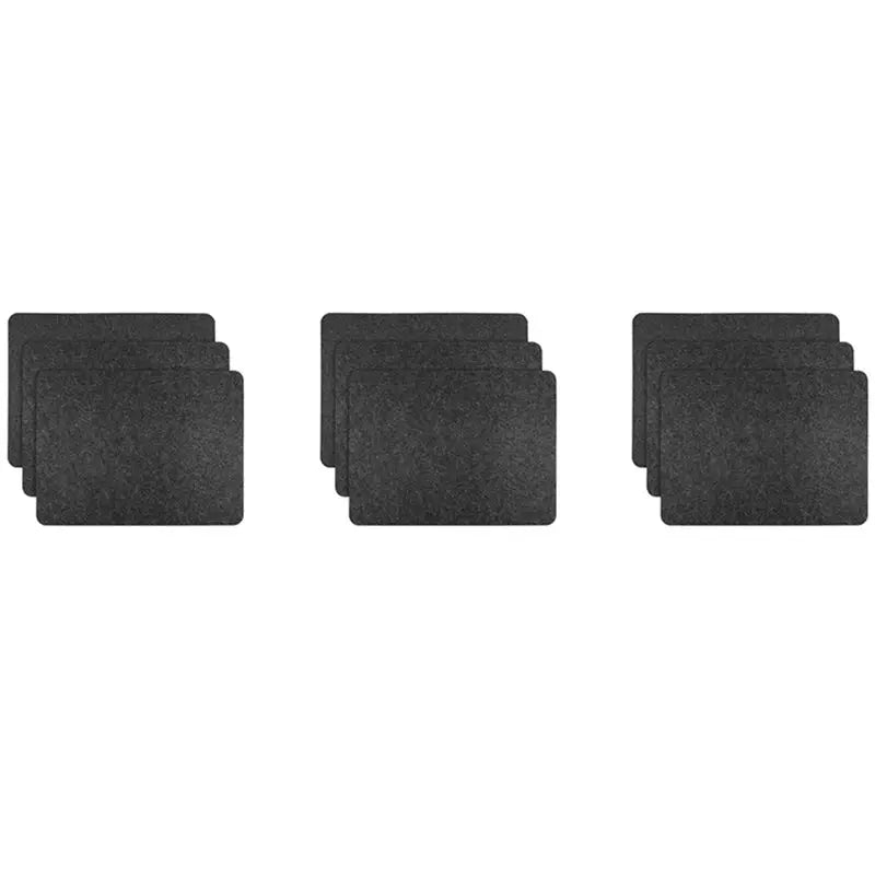 ABKW-9 Pieces Heat Resistant Mat For Air Fryer Countertop Heat Protector Non-Slip Heat Proof Mat Kitchen Hot Pads For Blender Vue Black