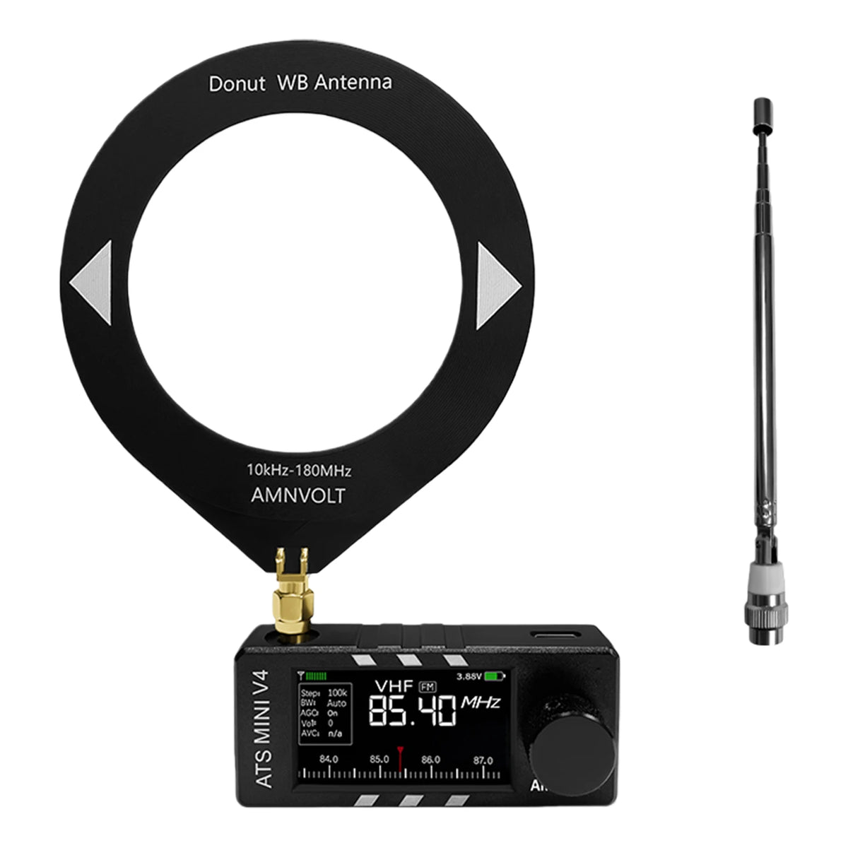 Full-Band DSP Radio with Headphone Amplifier LSB USB Transistor Pocket Radios Si4732 DSP Radio for Walking Hiking Camping Vue Plastic