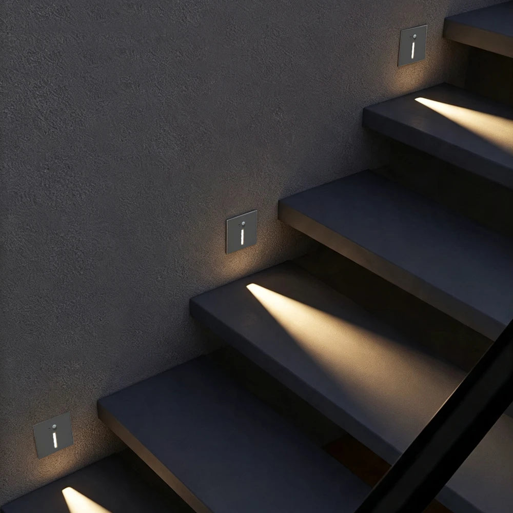 SANDIY Motion Sensor LED Stair Footlight IP65 Indoor Outdoor LED Sensor Wall Light Vue