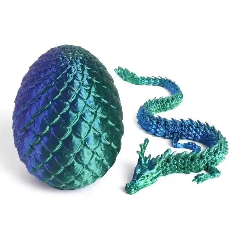 3D Printed 30cm Dragon Egg With Articulated Dragon Model Home Decor Items Room Decoration Sculptures Figurines Desktop Ornament Vue StyleB
