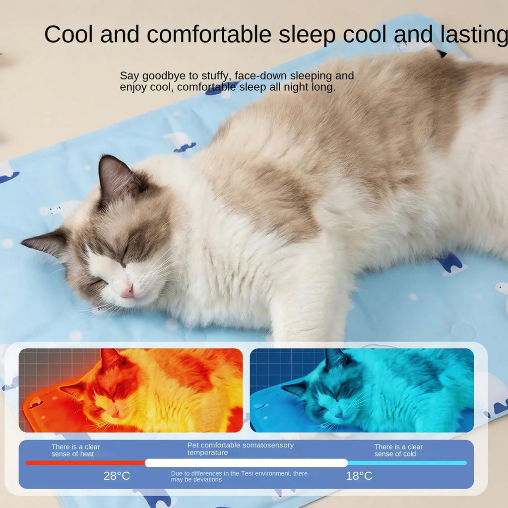 S/M/L Dog Cooling Pad Non-Slip Blanket Animals Beddings Pet Cooling Mat for Dogs for Small Medium Breeds Sleeping Travel Camping Vue