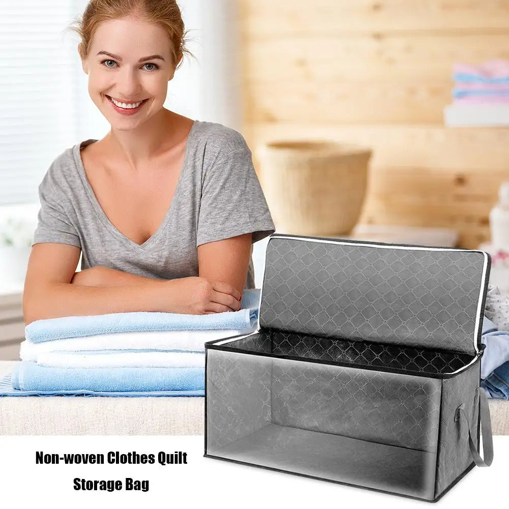 Foldable Blanket Storage Bag – Clear Window & Sturdy Zipper Blanket Storage Organizer Vue China Mainland