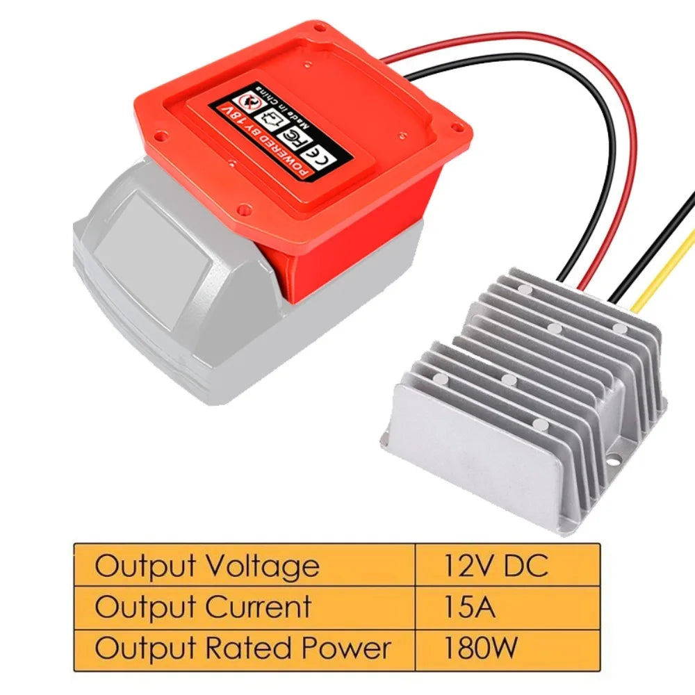 DIY Step-Down Adapter Automatic Step-Up/Step-Down Converter Compatible with For Milwaukee 18V Lithium Batteries for DIY Projects Vue