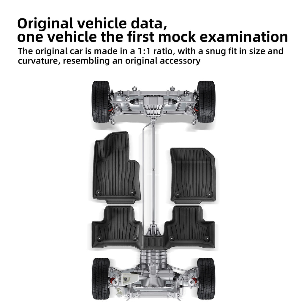 Smabee Left Drive for Volvo XC60 2018-2024 Fuel TPE Car All- Weather Floor Mats Trunk Pad Foot Liner Cargo Accessories Black Vue