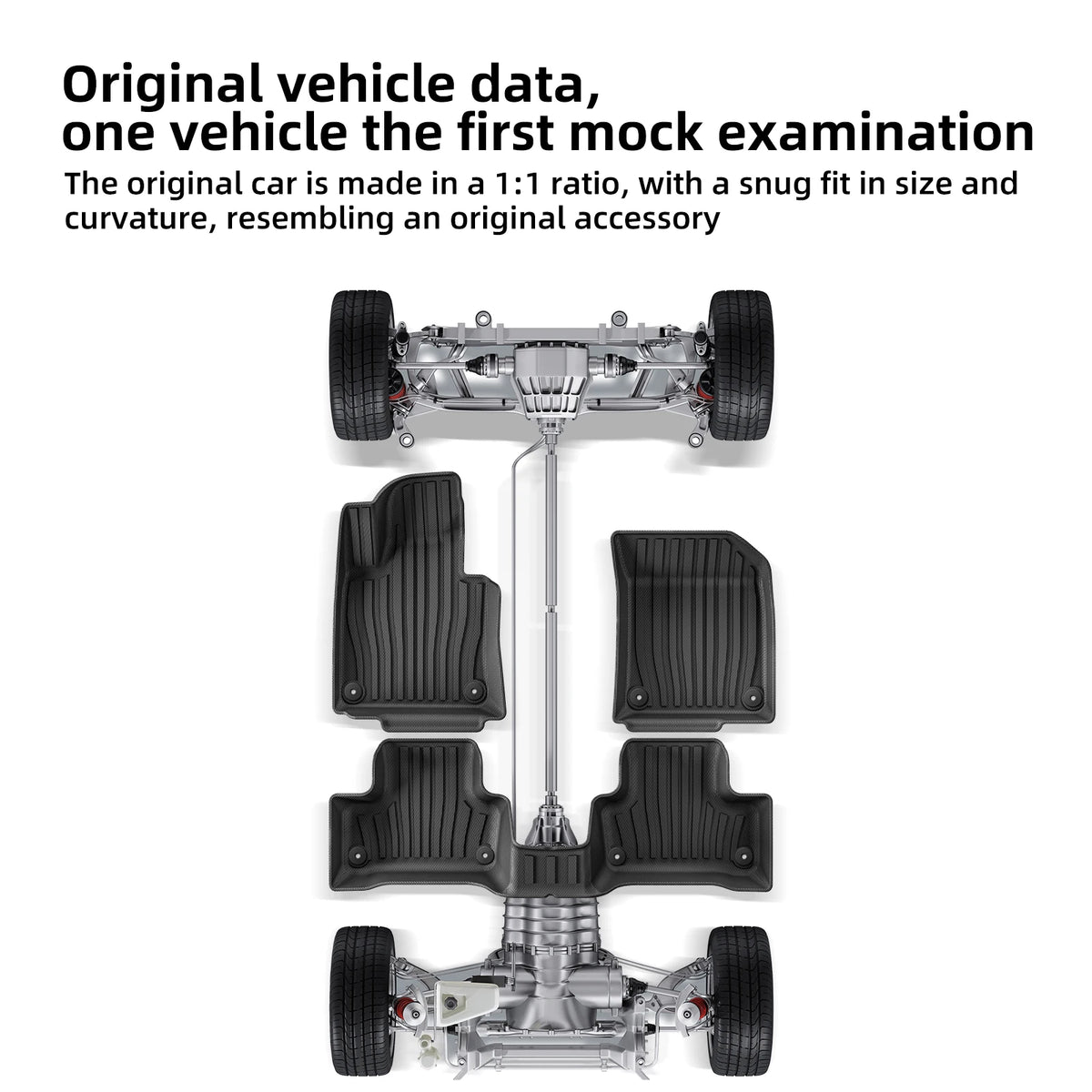 Smabee Left Drive for Volvo XC60 2018-2024 Fuel TPE Car All- Weather Floor Mats Trunk Pad Foot Liner Cargo Accessories Black Vue