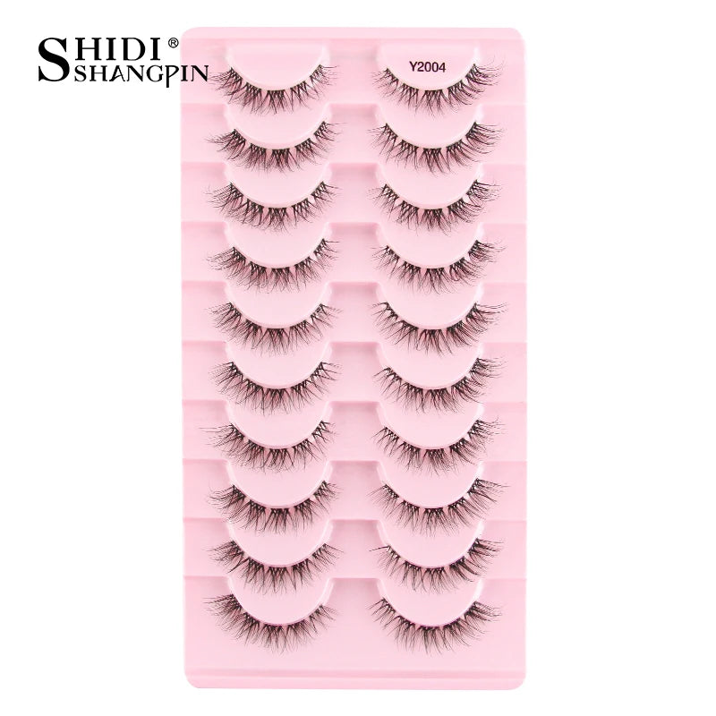 Cat Eye Faux Mink Strip Lashes – Fluffy & Natural, 5/10 Pairs