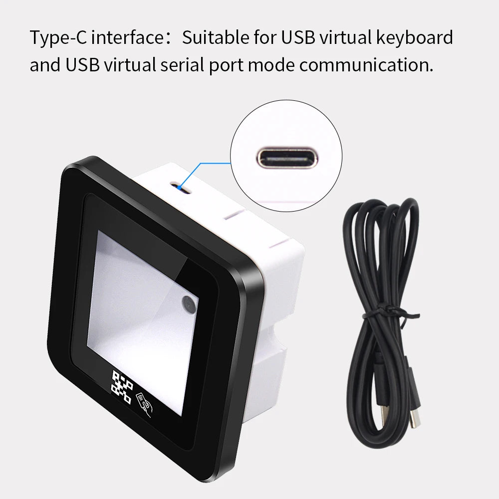 QR Code Scanners Barcode Access RFID Card Reader Embedded Fix-mount Dynamic 125Khz/13.56Mhz Engine USB WG RS232 1D/2D QR PDF417 Vue